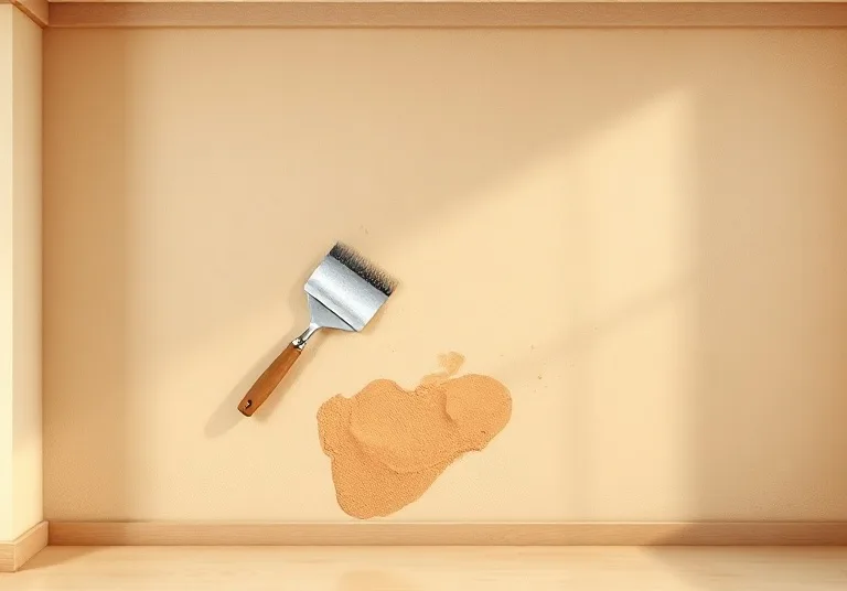 Application d'un enduit décoratif à la lisseuse sur un mur
