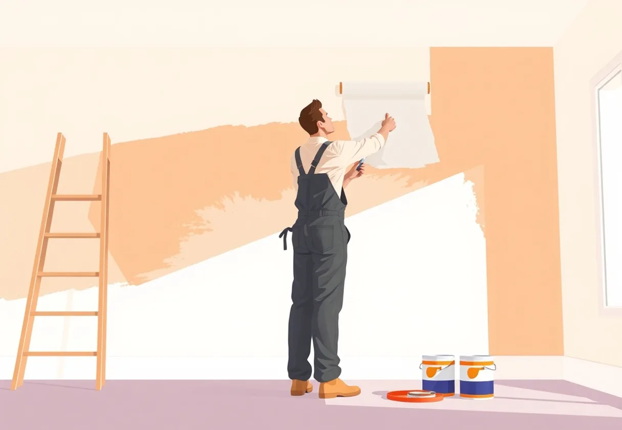 Peintre Bois-Guillaume 76230 en intervention sur un chantier